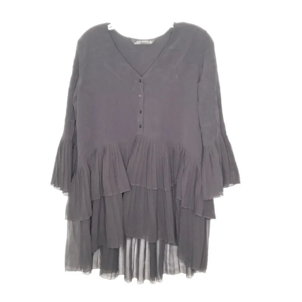 Zara black tunic top